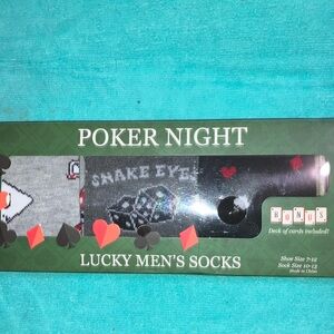 Poker Night Men's Socks - Black and Gray